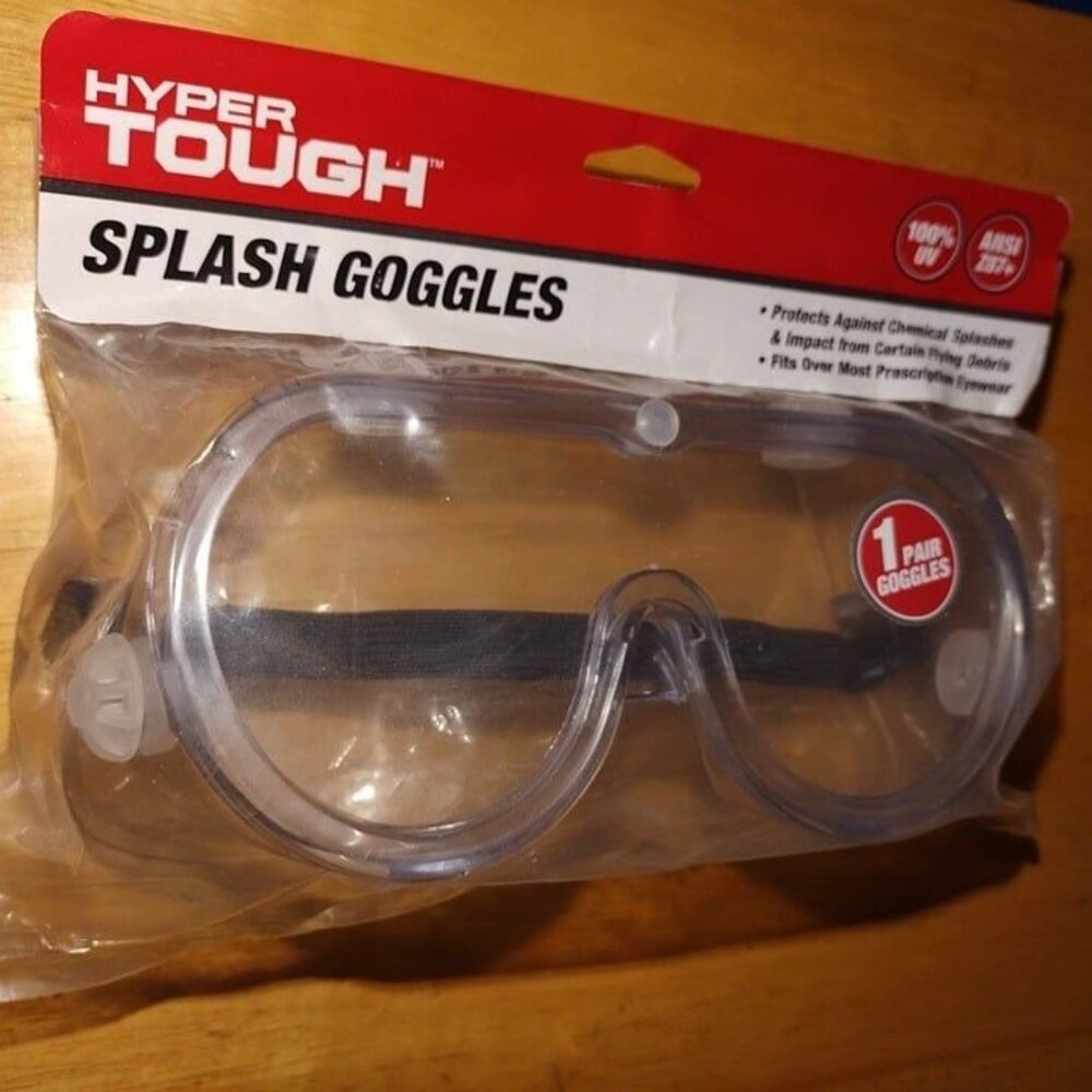 2-SPLASH GOGGLES BY HYPER TOUGH-SET OF 2-NEW
